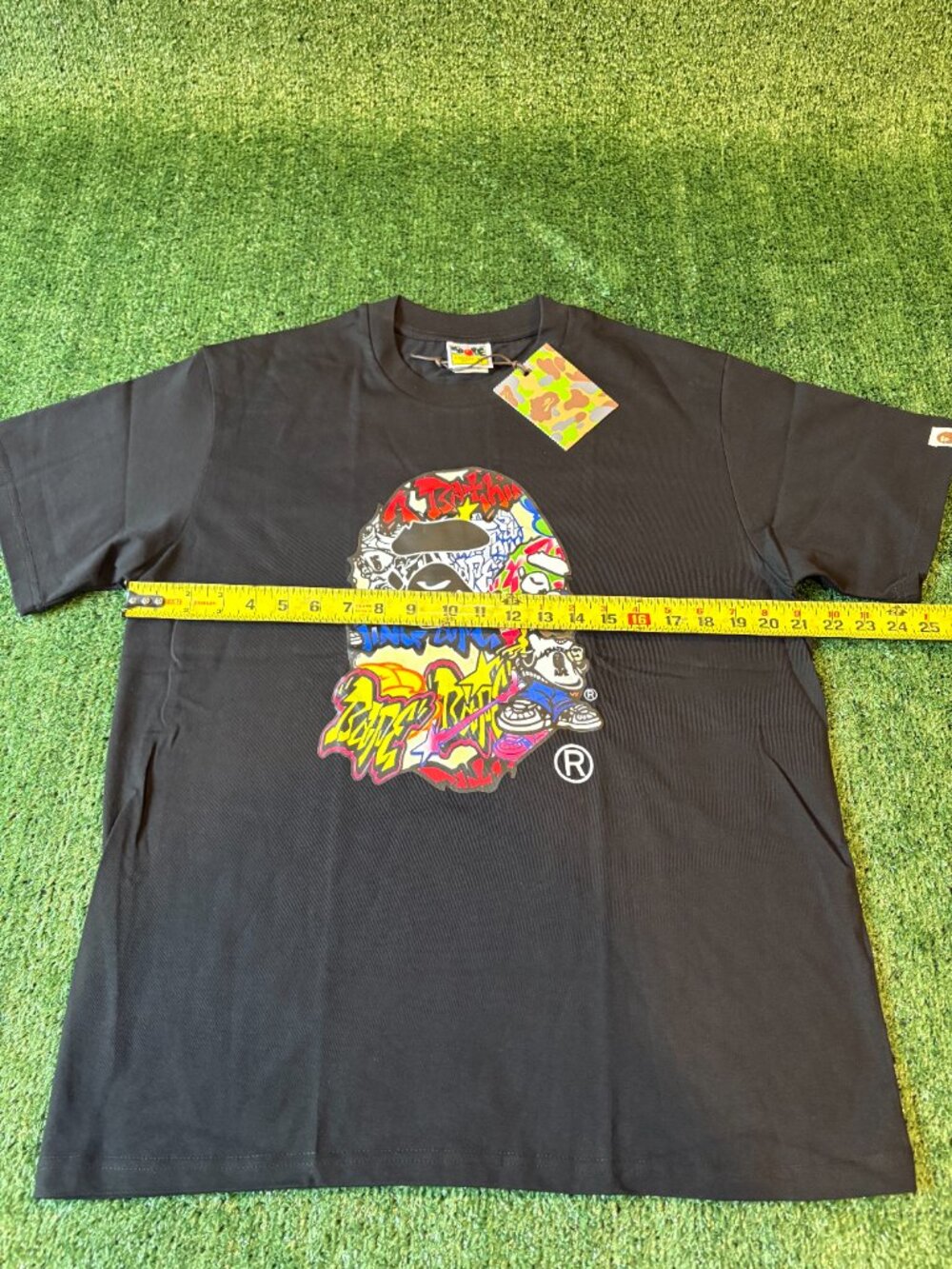 BAPE Black Graffiti Ape Head Graphic Tee - Picture 4 of 5